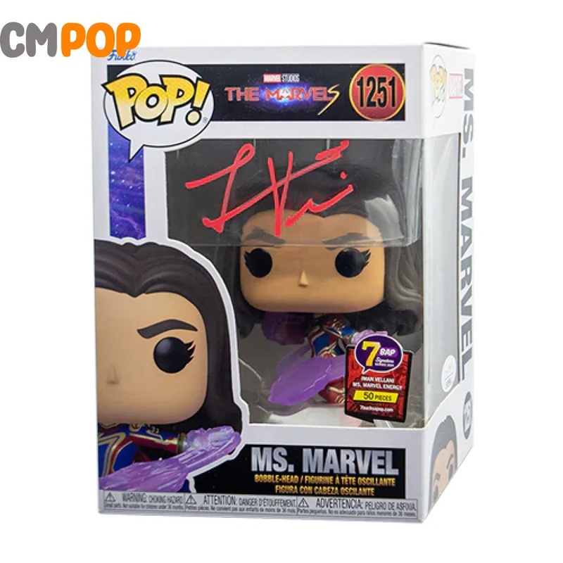 Ms. Marvel - #1251 - Funko Pop! - Marvel - The Marvels - Signed by Iman Vellani ( 50Pcs) - Certified Pop!
