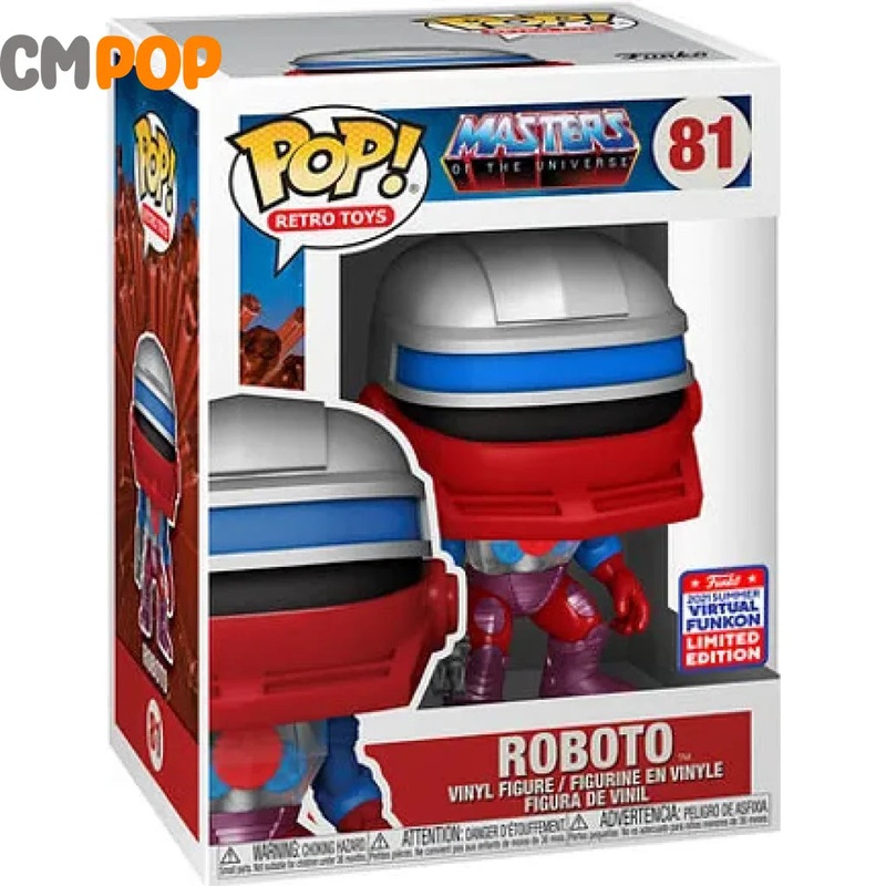 Roboto  - #81 - Funko Pop! - Retro Toys -  Masters of the Universe - 2021 Summer Virtual Funkon Limited Edition