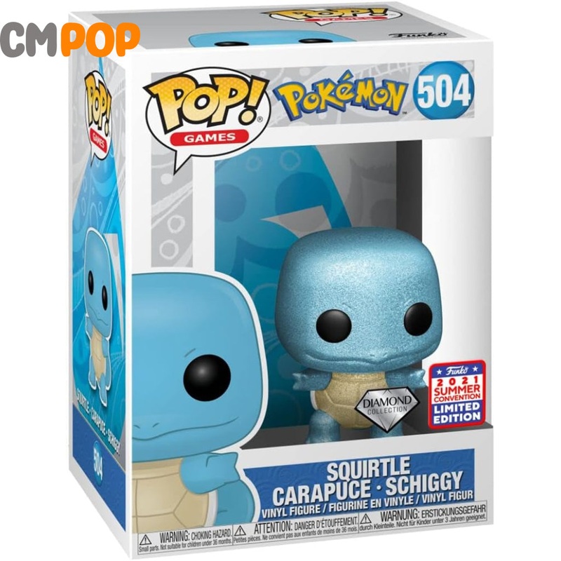Squirtle - #504 - Funko Pop! - Games - Pokmon - Diamond Collection - 2021 Summer Convention Limited Edition