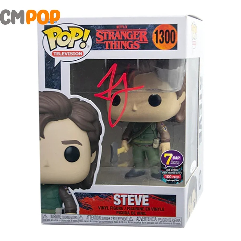 Steve - #1300 - Funko Pop! - Television - Stranger Things - Signed by Joe Keery ( 100 Pcs) - Certified Pop!