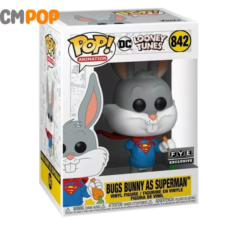 Bugs Bunny as superman  - #842 - Funko Pop! - Animation - Looney Tunes - FYE Exclusive