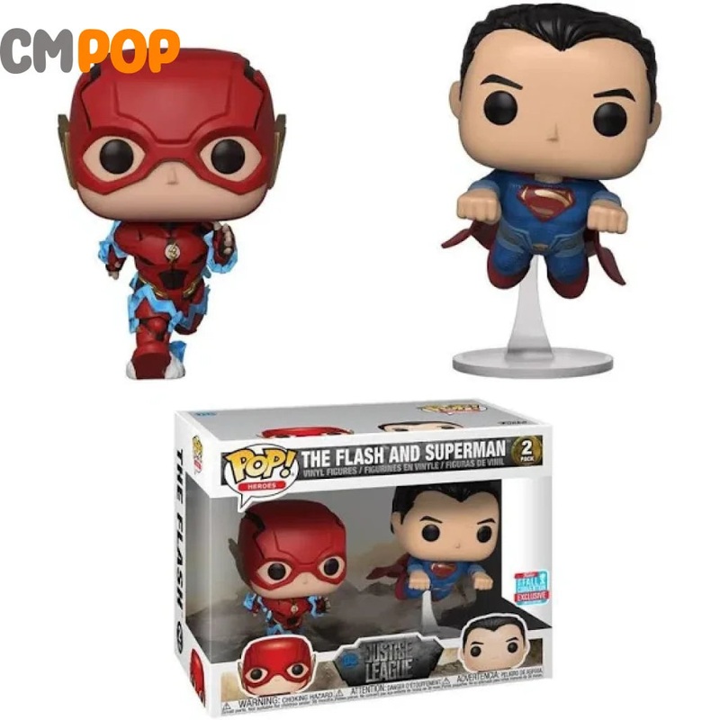 The Flash and Superman - 2 Pack -  Funko Pop! - Heroes - Justice League - 2018 Fall Convention Exclusive Limited Edition
