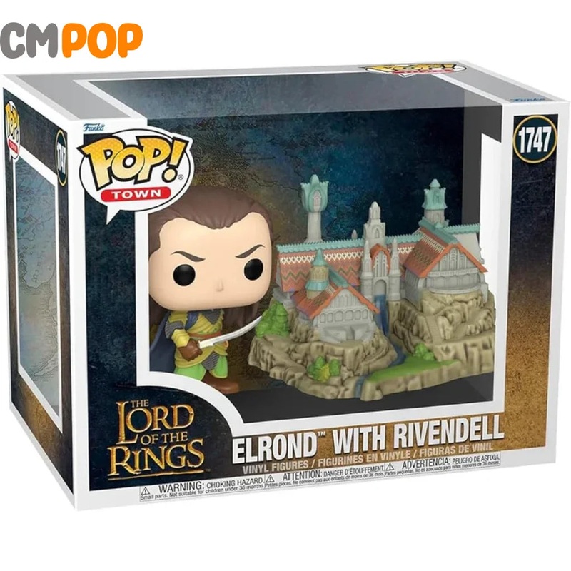 Elrond with Rivendell - #1747 -  Funko Pop! - Town - The Lord of the Rings