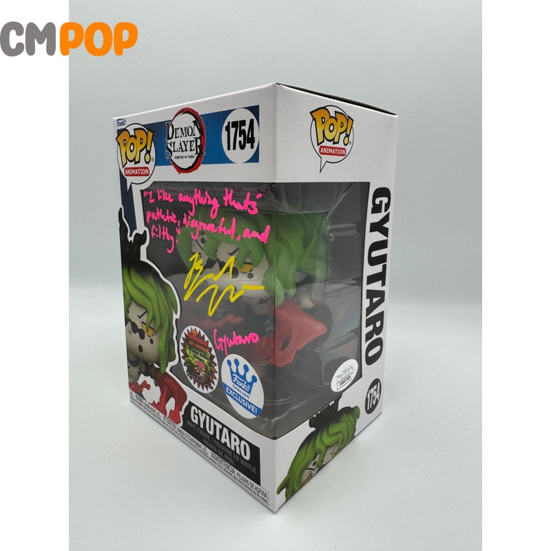 Gyutaro - #1754 - Funko Pop! - Animation - Demon Slayer -Zohan Collectables - Funko Exclusive -  Signed By Brandon McInnis  - Certified Pop!