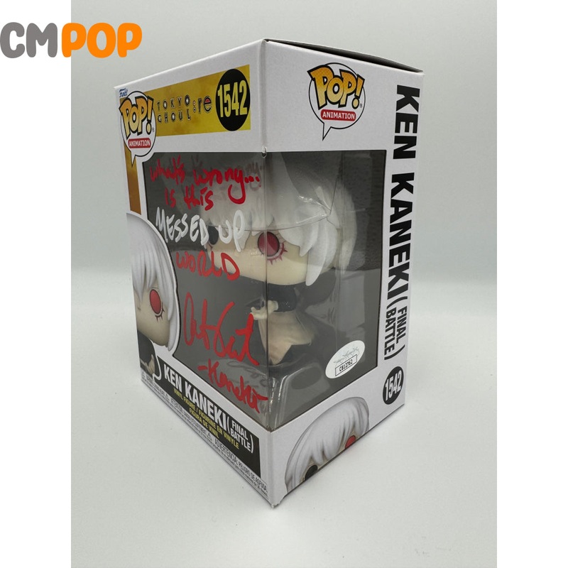 Ken Kaneki (Final Battle - #1542 - Funko Pop! - Animation  - Tokyo Ghoul  - Signed by Austin Tindle   - Certified Pop!