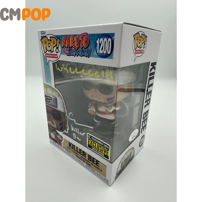 Killer Bee - #1200 - Funko Pop! - Animation - Naruto Shippuden - Entertainment Earth Exclusive - Signed by Catero Colbert  - Certified Pop!