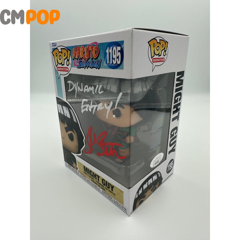 Might Guy (red signature)  - #1195 - Funko Pop! - Animation - Naruto Shippuden -  Signed by Skip Stellrecht - Certified Pop!