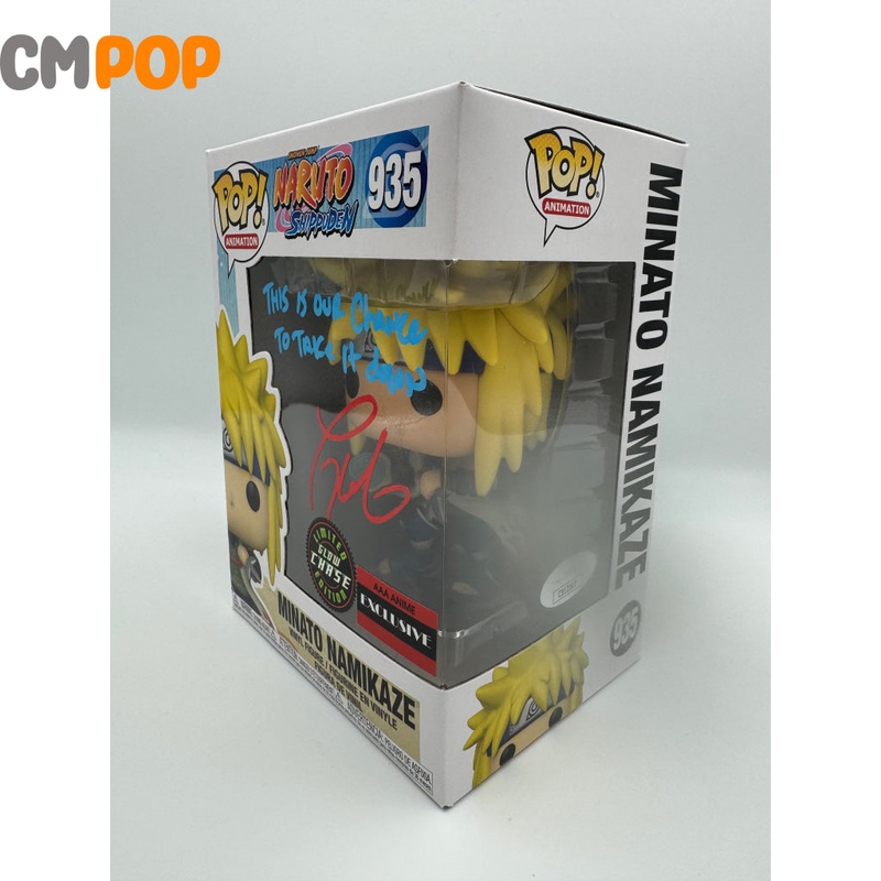Minato Namikaze- #935 - Funko Pop! - Animation - Naruto Shippuden - AAA Anime Exclusive - Glow Chase Exclusive  Signed by Tony Oliver  - Certified Pop!