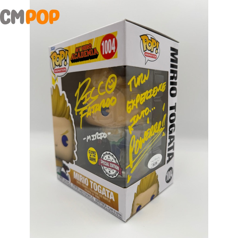 Mirio Togata - #1004 - Funko Pop! - Animation  - My Hero Academia  -  GITD - Special Edition Exclusive - Signed by Ricco Fajardo   - Certified Pop!