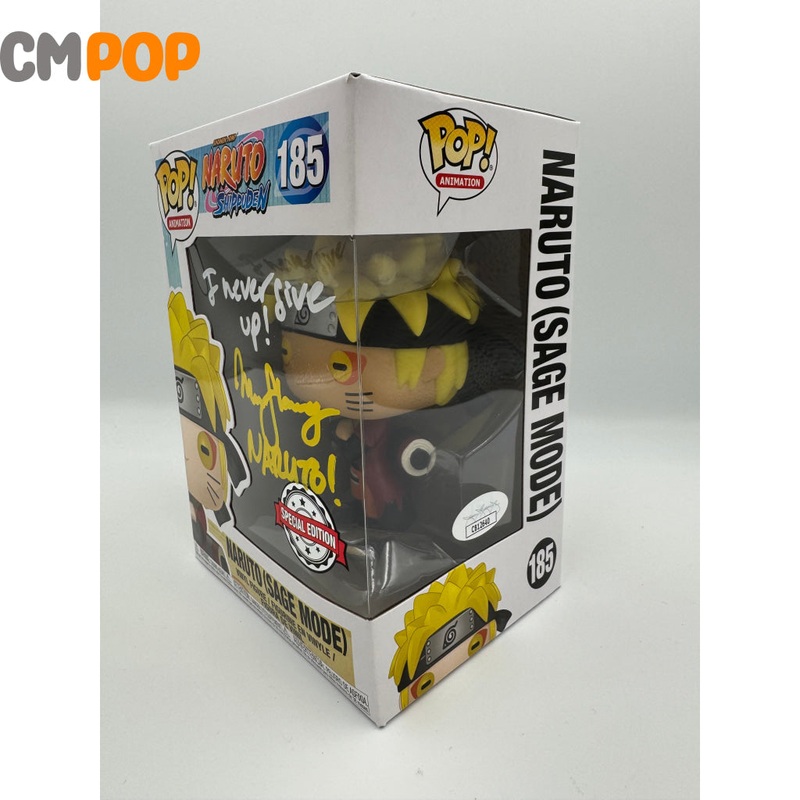 Naruto (Sage Mode) - #185 - Funko Pop! - Animation  - Naruto Shippuden -  Special Edition Exclusive - Signed by Maile Flanagan    - Certified Pop!