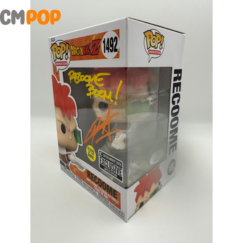 Recoome - #1492 - Funko Pop! - Animation -Dragon Ball Z - GITD - Entertainment Earth  Exclusive - Signed By Chris Sabat  - Certified Pop!