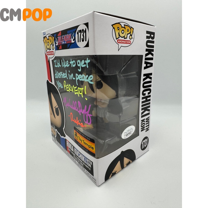 Rukia Kuchiki With Kon - #1731 - Funko Pop! - Animation  - Bleach  - Toy Temple Exclusive - Signed by Michelle Ruff - Certified Pop!