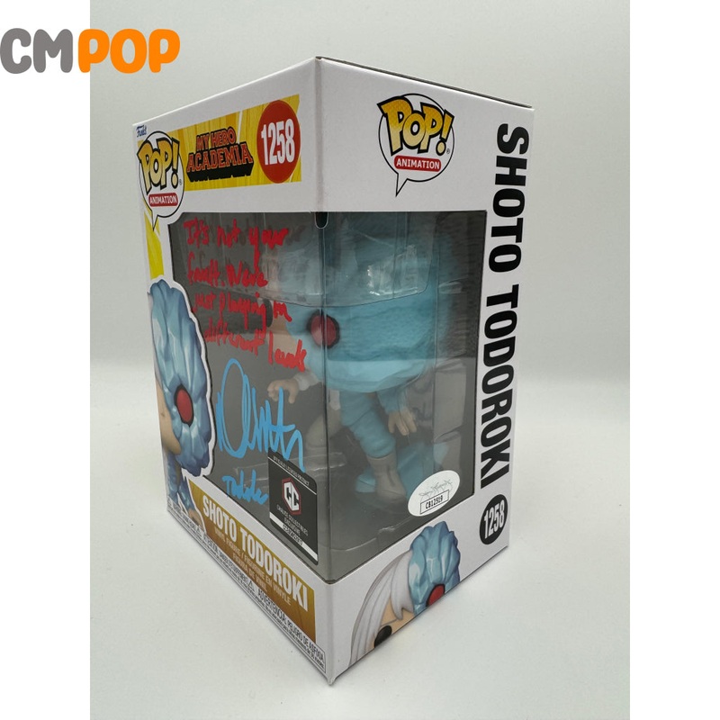 Shoto Todoroki - #1258 - Funko Pop! - Animation  - My Hero Academia  -  Chalice Collectibles  Exclusive - Signed by David Mantranga (red blue)   - Certified Pop!