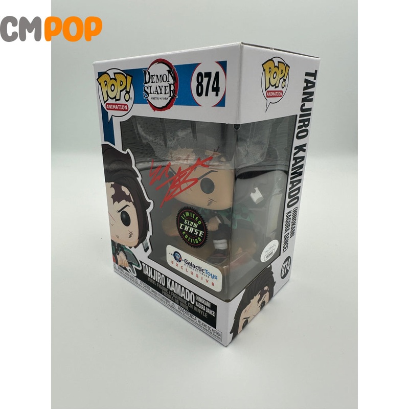 Tanjiro Kamado - #874 - Funko Pop! - Animation - Demon Slayer - Glow Chase Edition - Galactic Toys Exclusive -  Signed by  Zach Agulir - Certified Pop!