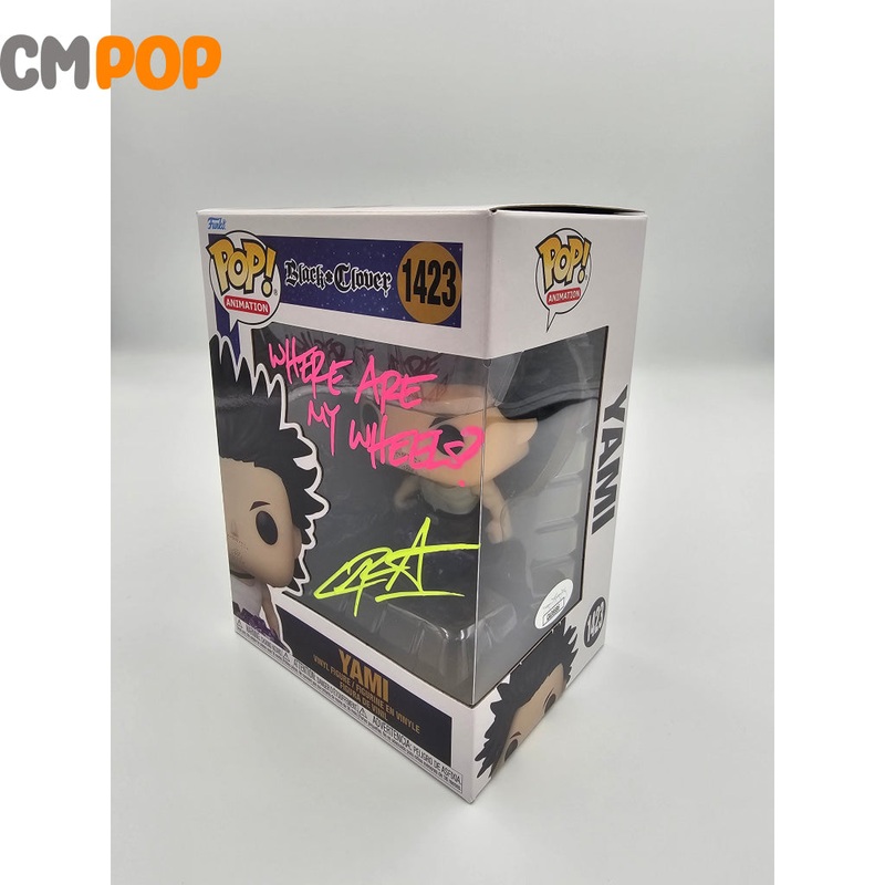 Yami (Yellow Signature) - #1423 - Funko Pop! - Animation - Black Clover - Signed by Chris Saba  - Certified Pop!