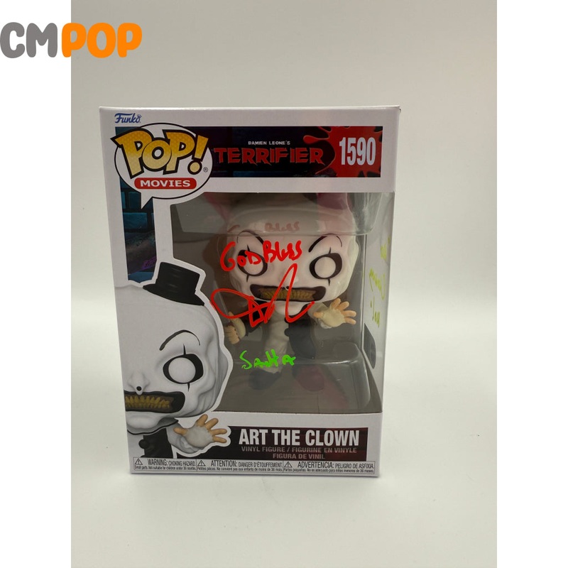 Art the Clown- #1590 - Funko Pop! - Movies  - Terrifier  -  Signed by  Daniel Roebuck - Certified Pop!