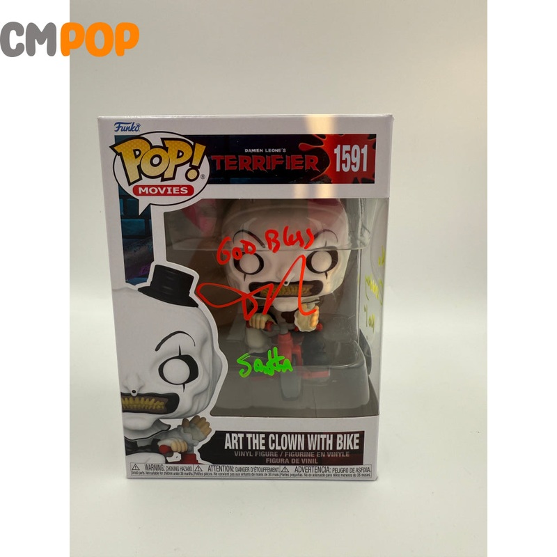 Art the Clown with Bike - #1591 - Funko Pop! - Movies  - Terrifier  -  Signed by - Certified Pop!