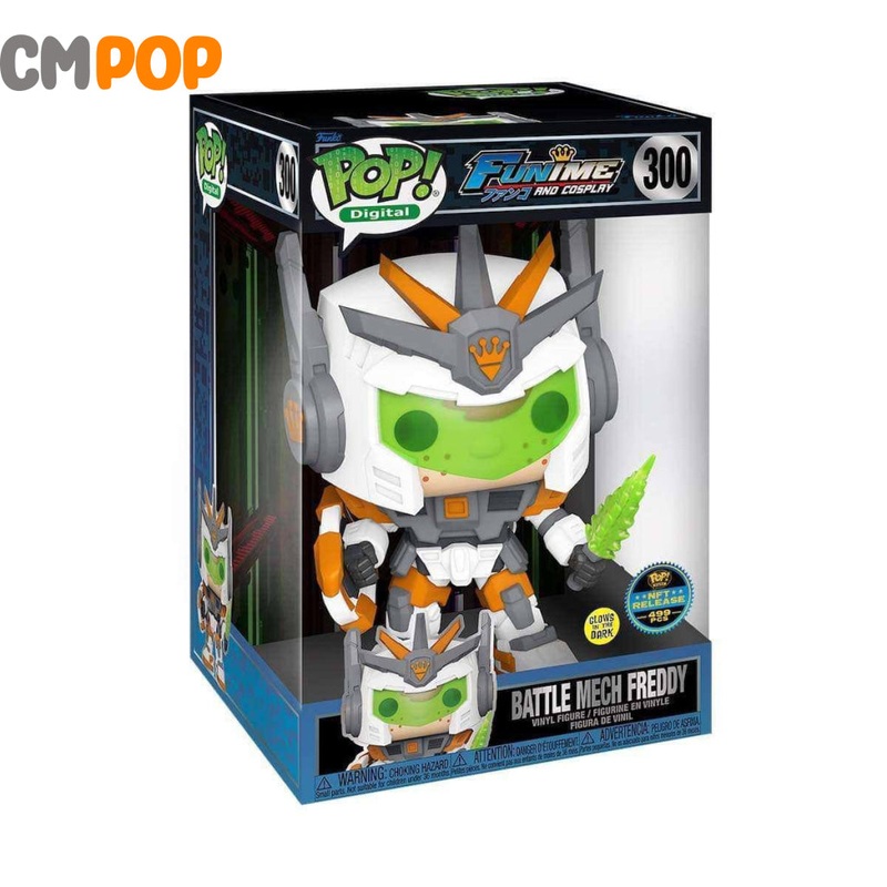 Battle Merch Freddy - #300 - Funko Pop! - Digital - Funime and Cosplay - NFT Release 499 PCS - GITD