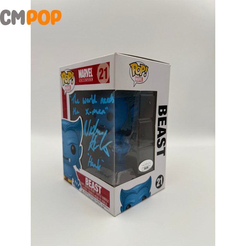 Beast - #21 - Funko Pop! - Marvel - Marvel Universe -  Signed by  Nicholas Hoult - Certified Pop!
