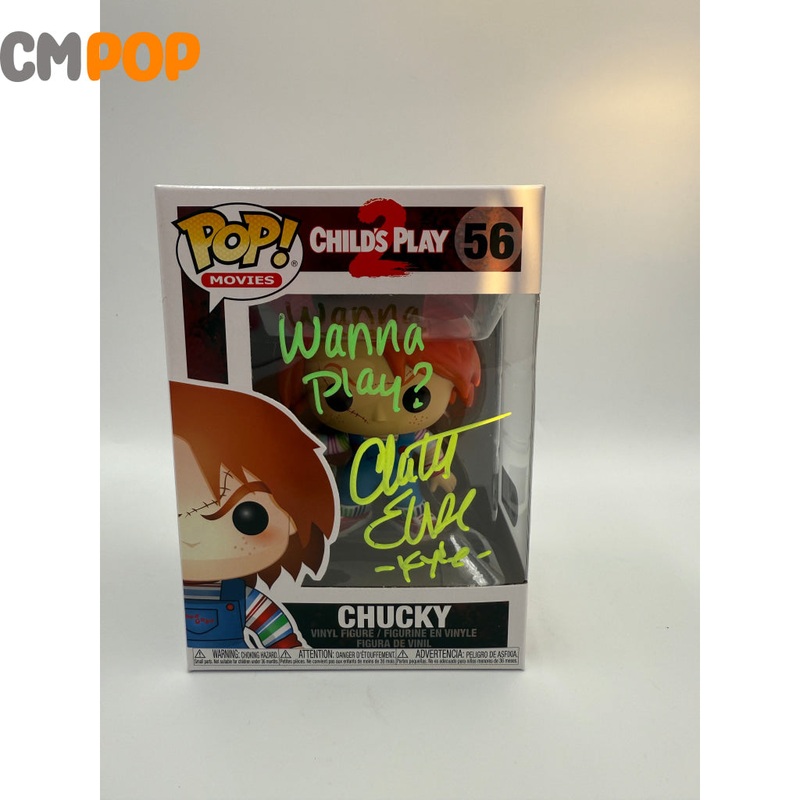 Chucky - #56 - Funko Pop! - Movies  - Childs Play 2  -  Signed by Christine Elsie - Certified Pop!