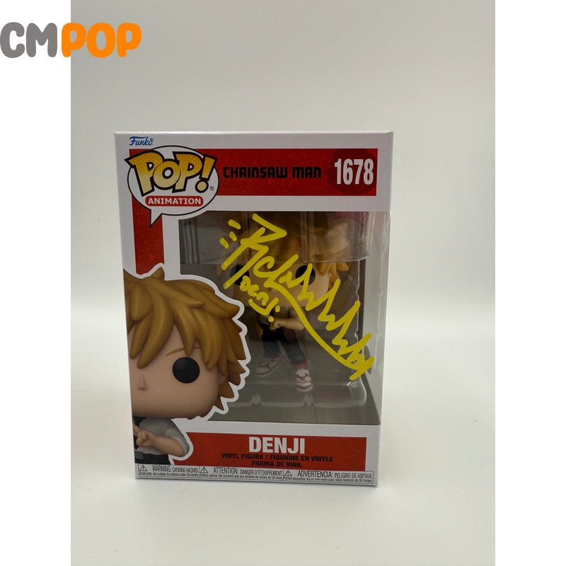 Denji - #1678 - Funko Pop! - Animation - Chainsaw Man -  Signed by Ryan Colt Levy - Certified Pop!