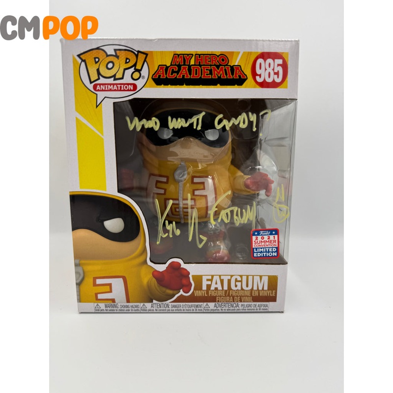 Fatgum- #985 - Funko Pop! - Animation - My Hero Academia -  2021 Summer Convention Limited Edition - Signed by Kyle Hebert   - Certified Pop!