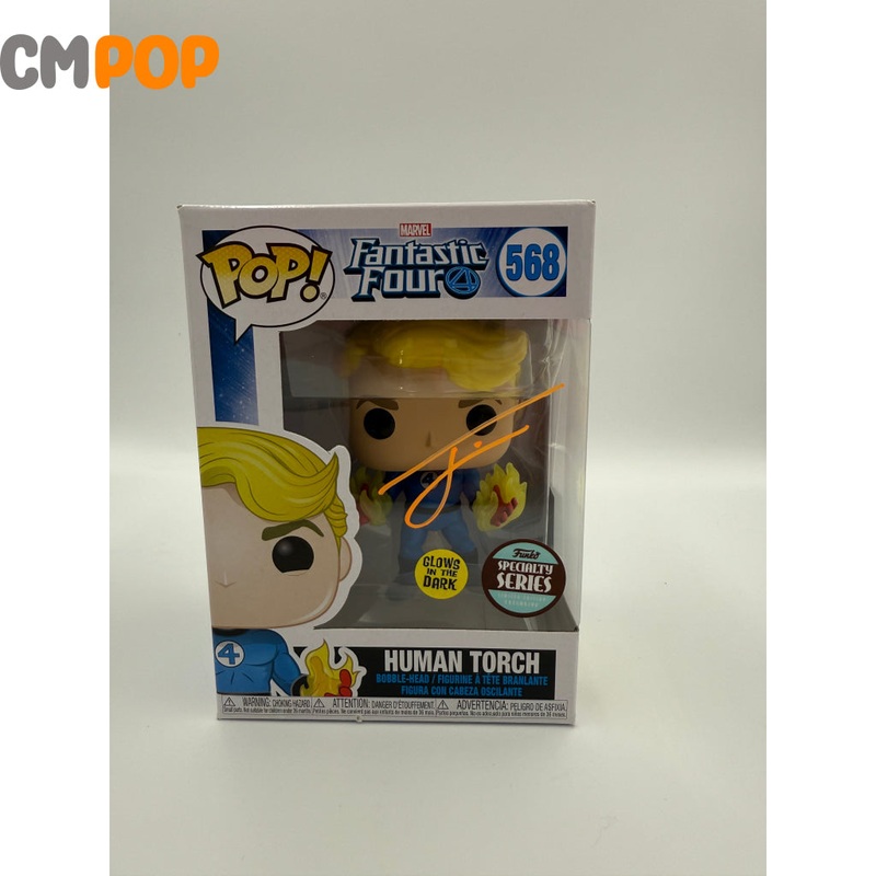 Human Torch - #568 - Funko Pop! - Marvel - Fantastic Four - GITD - Funko Speciality Series -  Signed by Joseph Quinn - Certified Pop!