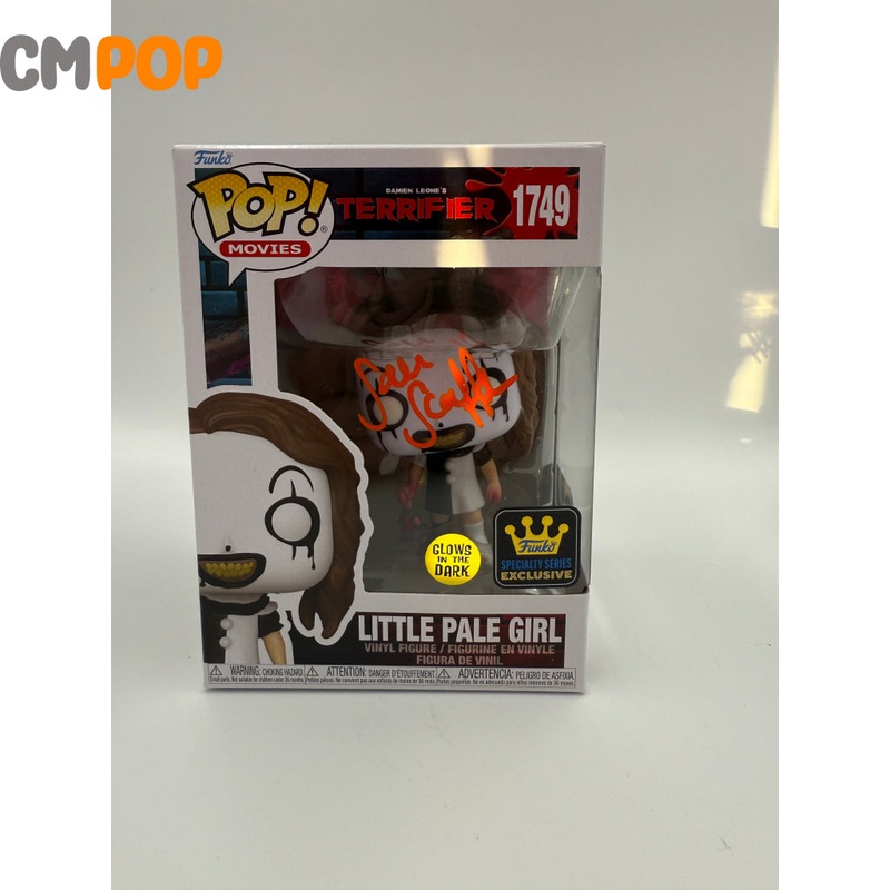 Little Pale Girl - #1590 - Funko Pop! - Movies  - Terrifier  - GITD - Funko Exclusive -  Signed by Samantha Scaffidi- Certified Pop!