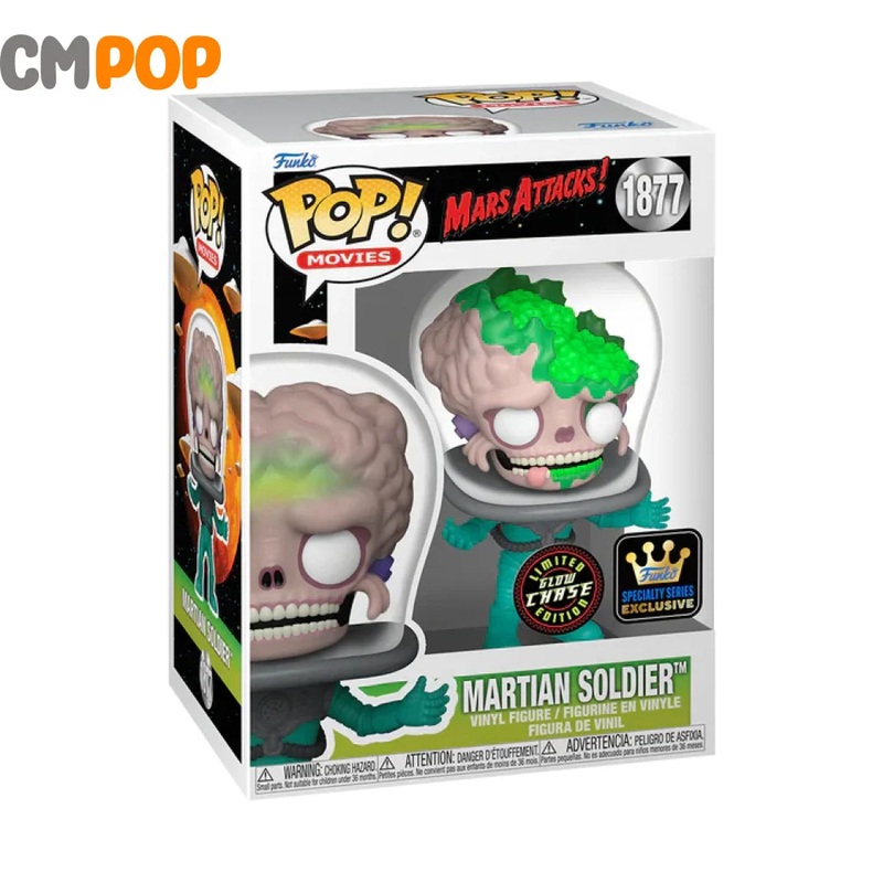 Martian Soldier - #1877 - Funko Pop! - Movies - Mars Attacks - Glow Chase Edition - Funko Speciality Series Exclusive