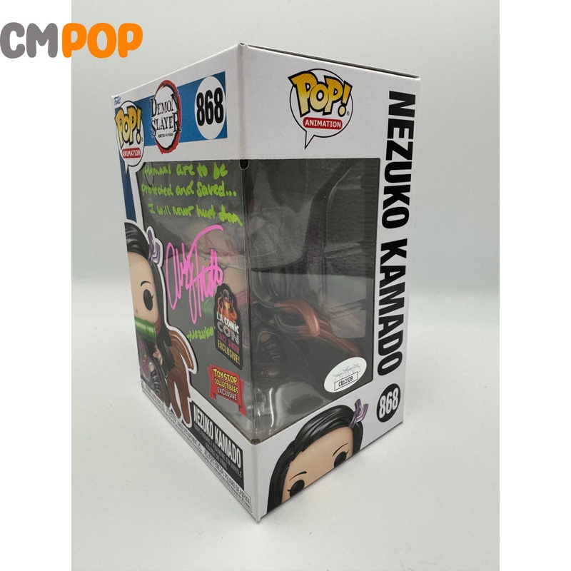 Nezuko - #868 - Funko Pop! - Animation - Demon Slayer - L.A Comic Con Exclusive - Toystop Exclusive Signed By  Abby Trott - Certified Pop!