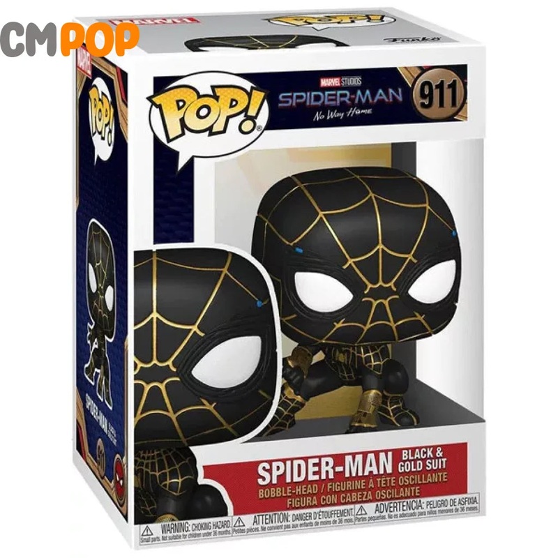 Spider-Man (Black and Gold Suit) - #911 - Funko Pop! - Spider-Man No Way Home - Marvel