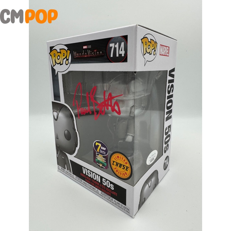 Vision 50'S - #714 - Funko Pop! - Marvel - Wanda Vision- Chase Exclusive -  Signed by Paul Bettany  - Certified Pop!