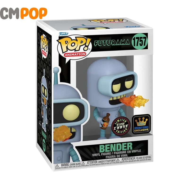 Bender - #1757 - Funko Pop! - Animation - Futurama - Specialty Series Exclusive - GITD Chase Exclusive