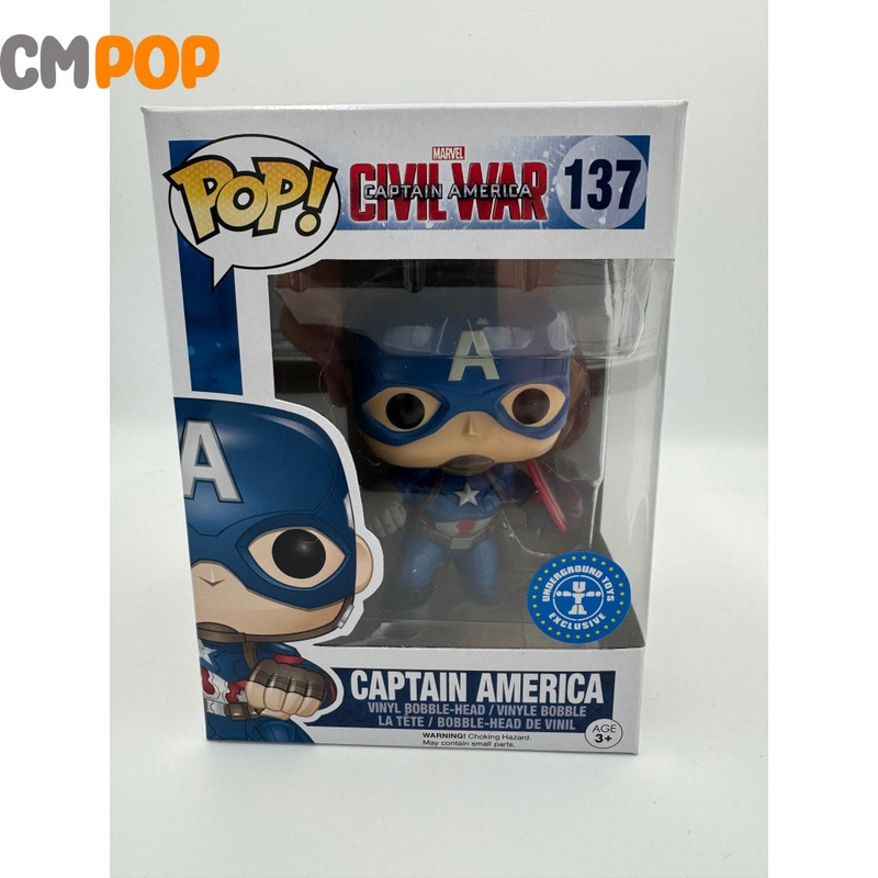 Captain America  - #137 - Funko Pop! - Civil War - Marvel - Underground Toys Exclusive