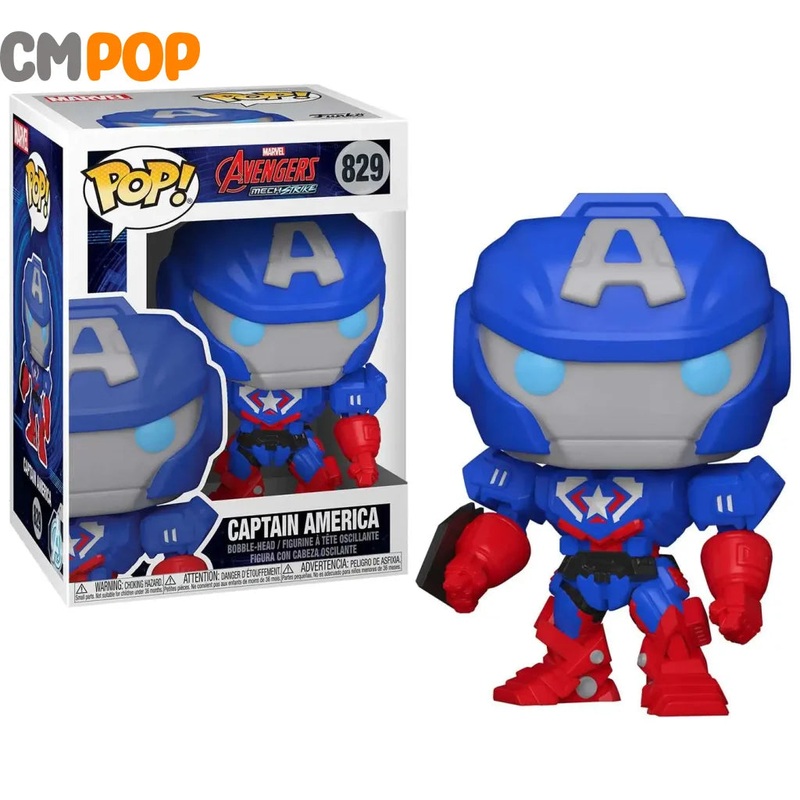 Captain America - #829 - Funko Pop! - Marvel - Avengers Mech Strike