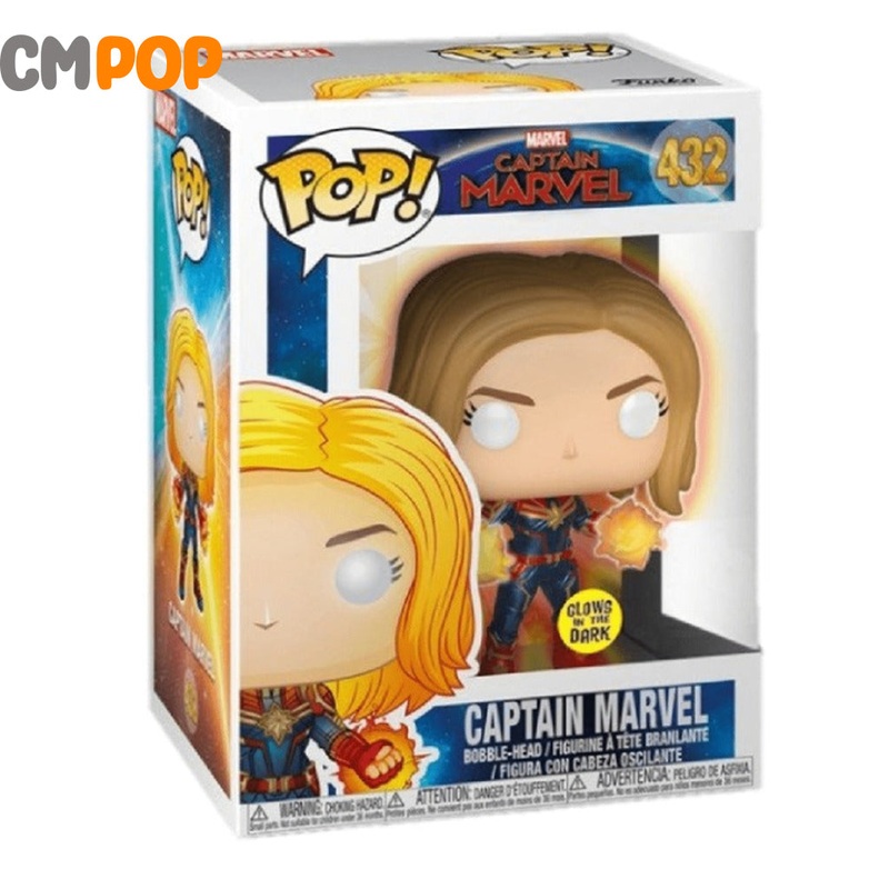 Captain Marvel- #432 - Funko Pop! - Marvel - Captain Marvel - GITD - Special Edition Exclusive