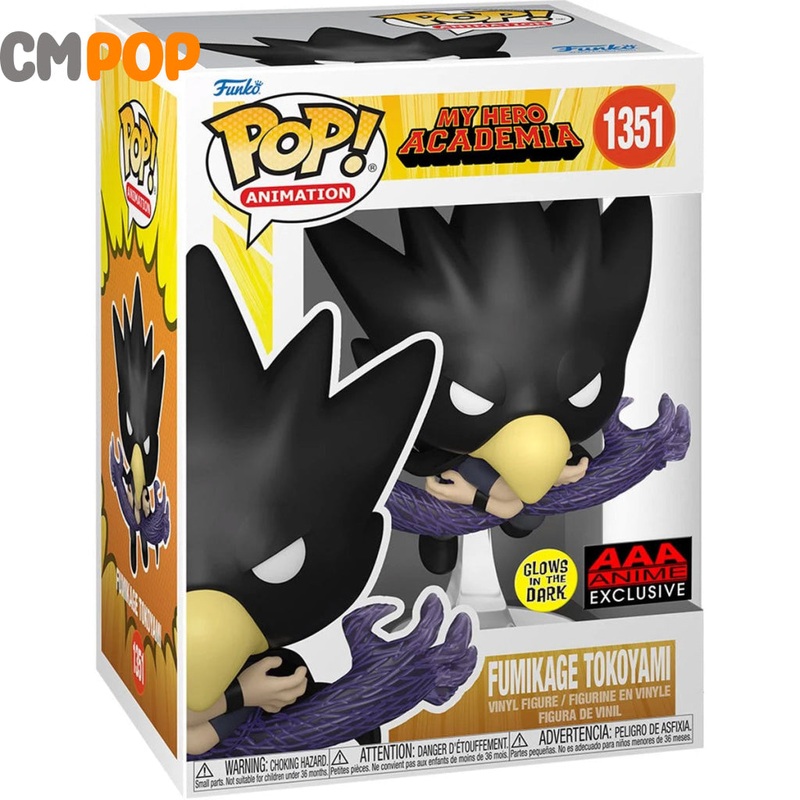 Fumikage Tokoyami - #1351 - Funko Pop!  My Hero Academia  -  GITD - AAA Exclusive