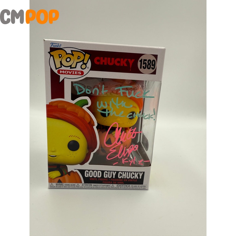 Good Guy Chucky - #1589 - Funko Pop! - Movies  - Chucky  -  Signed by Christine Elise  - Certified SWAU Pop!