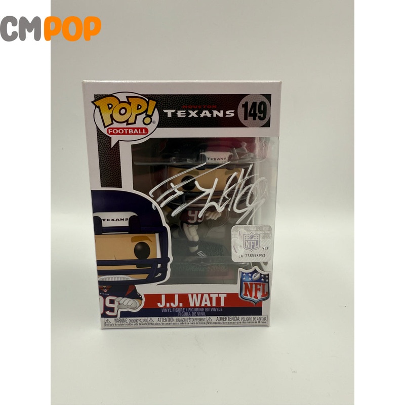 J.J. Watt - #149 - Funko Pop! - Football  - Texans - NFL -  Signed by J.J. Watt - Certified Pop!