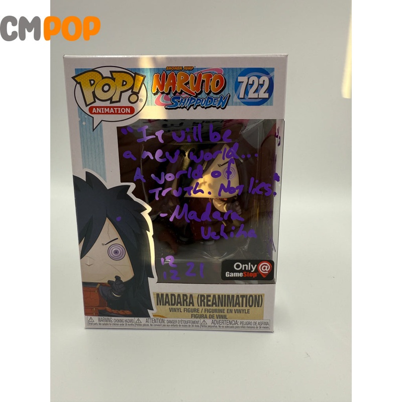Madara (Reanimation) - #722 - Funko Pop! - Animation - Naruto Shippuden -  Gamestop Exclusive - Signed by Neil Kaplan - Certified Pop!