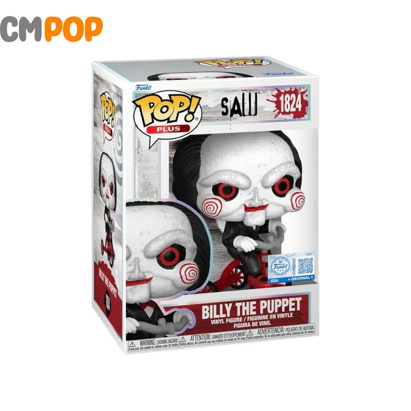 Billy the Puppet (On Tricycle) - #1824 - Funko Pop! - Plus -  Movies - SAW - Funko Exclusive