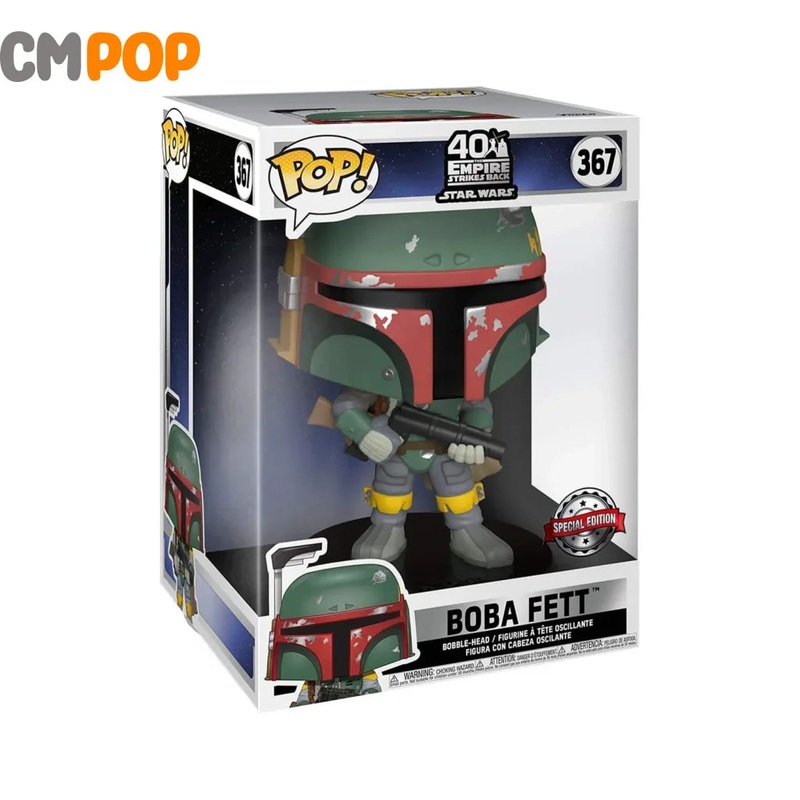 Boba Fett - #367 - Funko Pop! - Jumbo - 40th Anniversary Empire Strikes Back - Star Wars - Special Edition