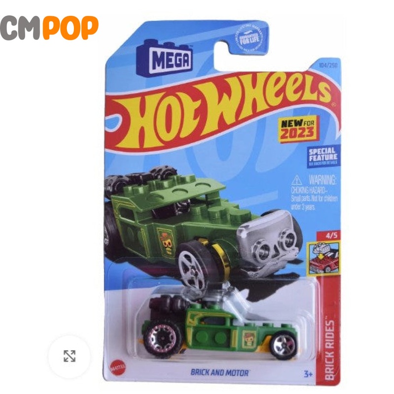 Hot Wheels - MEGA: Brick Rides - Brick and Motor (104/250) - Green (Half Card)