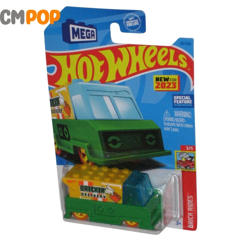 Hot Wheels - MEGA: Brick Rides - Brickin' Delivery (58/250) - Yellow (Full Card)