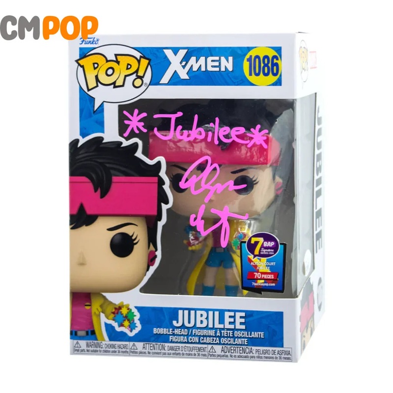 Jubilee - #1086 - Funko Pop! - X-Men - 7 BAP - 70 PCS - Signed POP! - Signed by Alyson Court