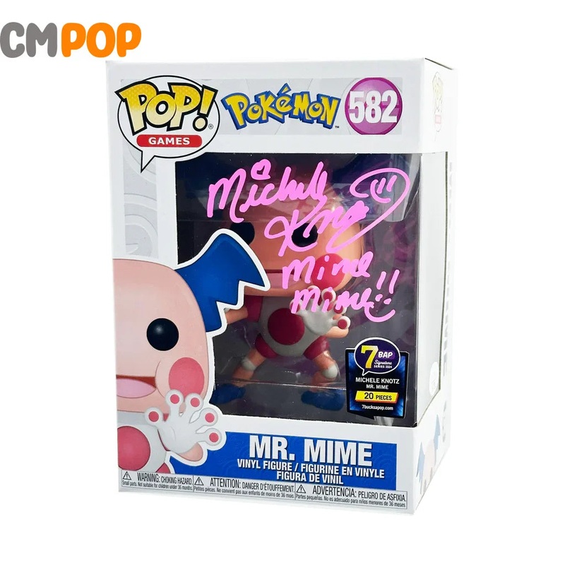 Mr Mime - #582 - Funko Pop! - Pokemon -  7BAP  - 20 PCS - Signed By Michele Knotz