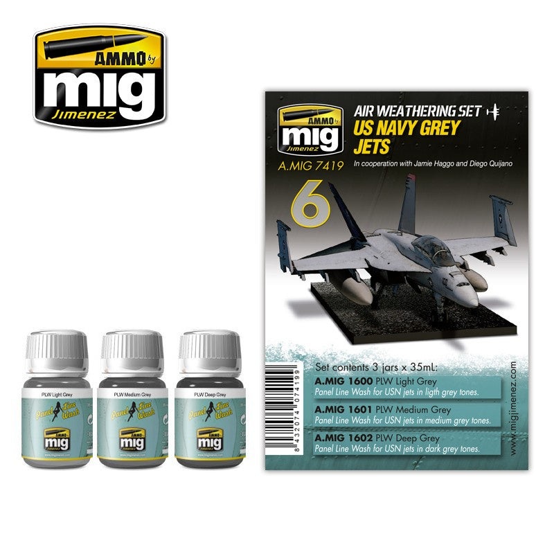 AMMO - 7419 US Navy Grey Jets (Air Weathering Set)