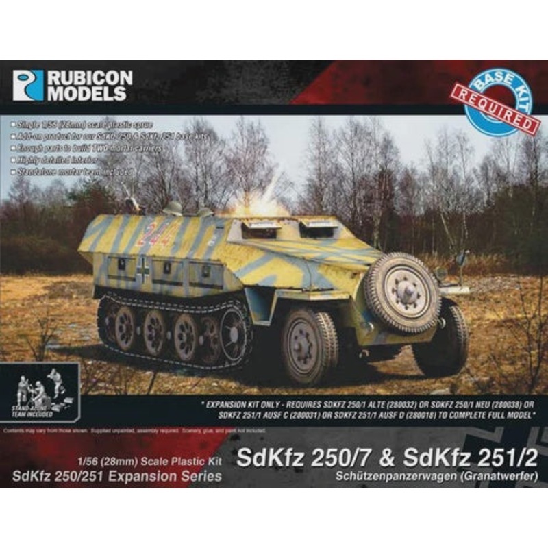 Rubicon Models - 1/56 SdKfz 250/251 Expansion Set - 250/7 & 251/2 Mortar