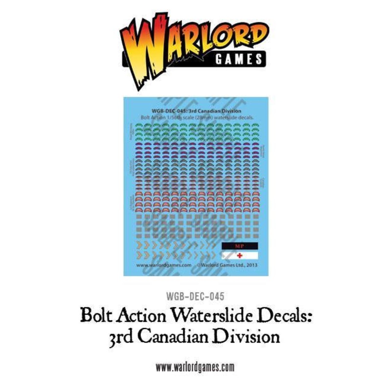 Warlord - Bolt Action Decals - 3rd Canadian Division
