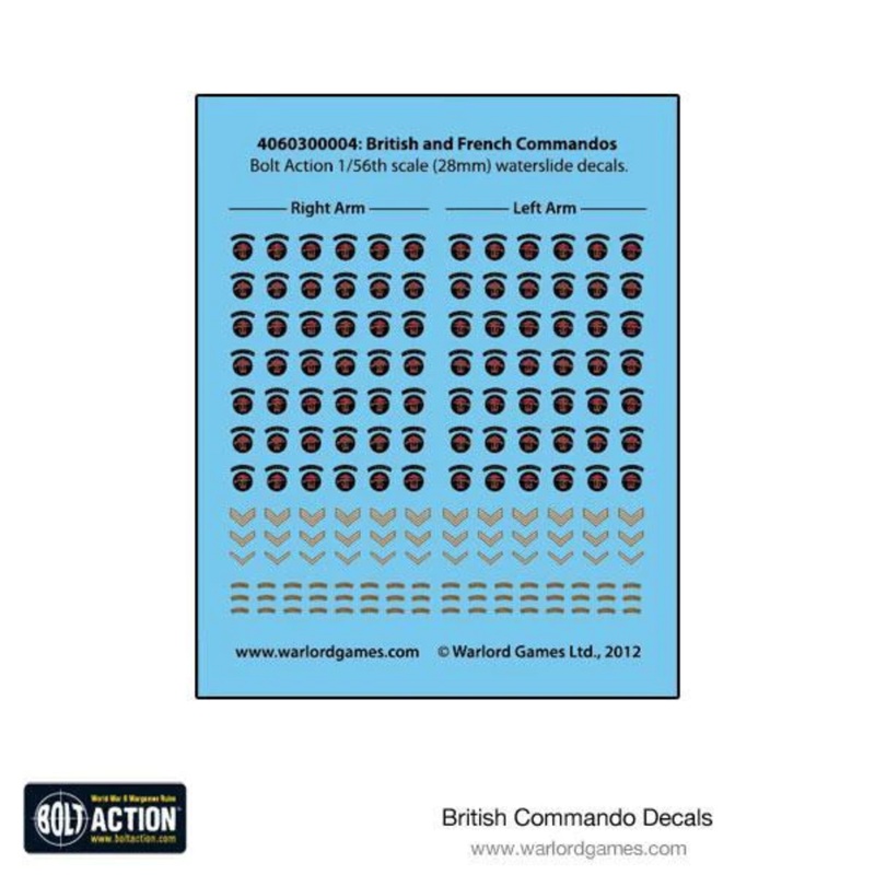 Warlord - Bolt Action Decals - British Commandos